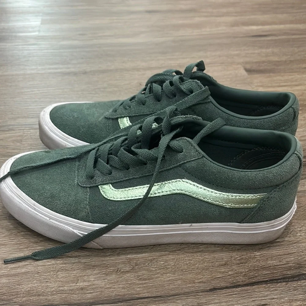 Vans Sage Green Suede Shoes - Picture 5 of 9